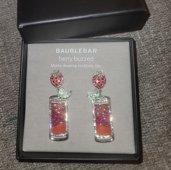 Baublebar Berry Buzzed Earrings, Moms Deserve Cocktails, Too - Picture 1 of 1
